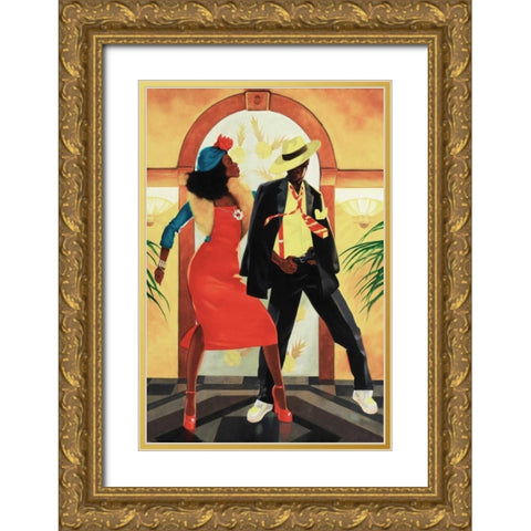 Night Out I Gold Ornate Wood Framed Art Print with Double Matting by Reynolds, Graham