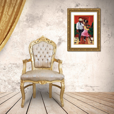 Night Out III Gold Ornate Wood Framed Art Print with Double Matting by Reynolds, Graham