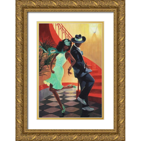 Night Out IV Gold Ornate Wood Framed Art Print with Double Matting by Reynolds, Graham