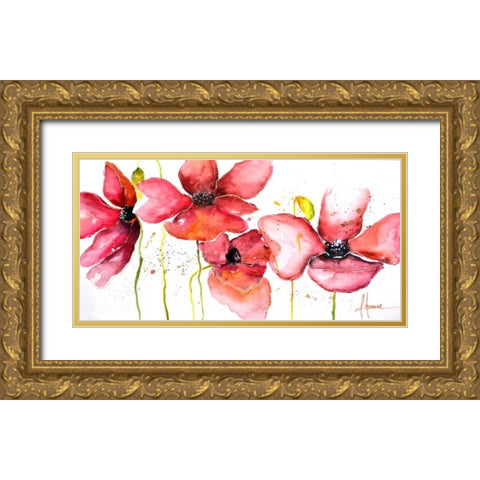 Campo Gold Ornate Wood Framed Art Print with Double Matting by Herrera, Leticia