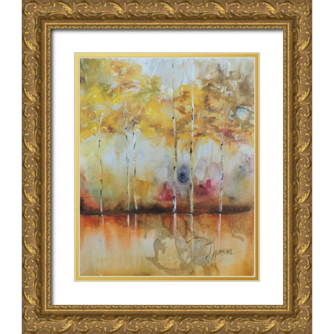 Alazanas I Gold Ornate Wood Framed Art Print with Double Matting by Herrera, Leticia