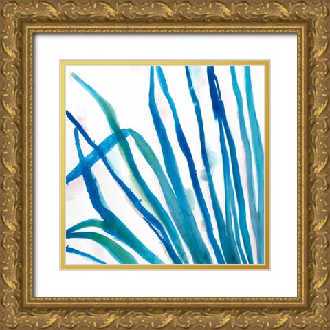 Palm Wonderful IV Gold Ornate Wood Framed Art Print with Double Matting by Vess, June Erica