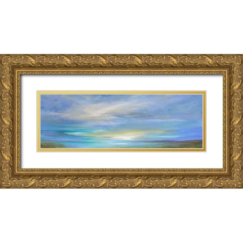 Crystal Springs Gold Ornate Wood Framed Art Print with Double Matting by Finch, Sheila