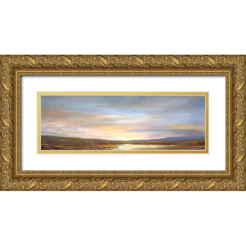 Autumn Light Gold Ornate Wood Framed Art Print with Double Matting by Finch, Sheila