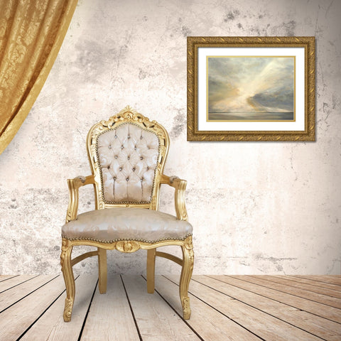 Sunrise on the Bay Gold Ornate Wood Framed Art Print with Double Matting by Finch, Sheila