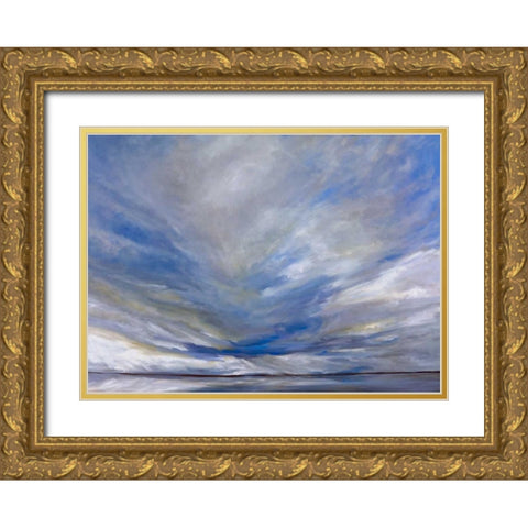 South Bay Storm Gold Ornate Wood Framed Art Print with Double Matting by Finch, Sheila
