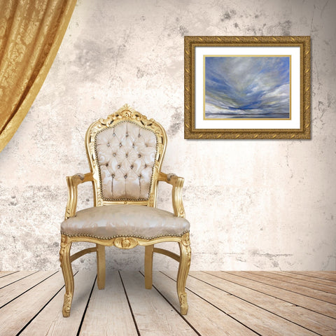 South Bay Storm Gold Ornate Wood Framed Art Print with Double Matting by Finch, Shiela