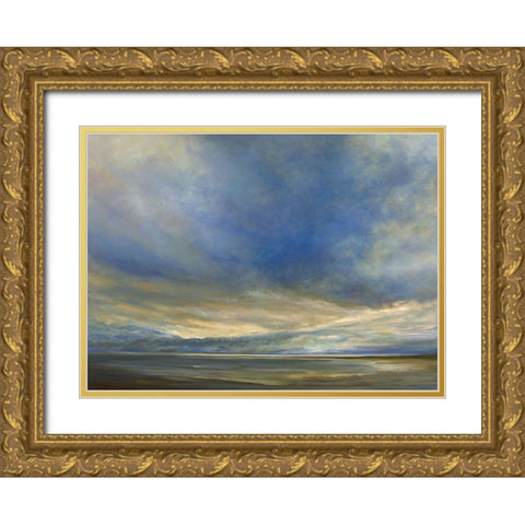 Clouds on the Bay II Gold Ornate Wood Framed Art Print with Double Matting by Finch, Shiela
