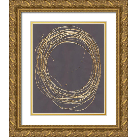Custom Circling Gold Ornate Wood Framed Art Print with Double Matting by Stramel, Renee W.