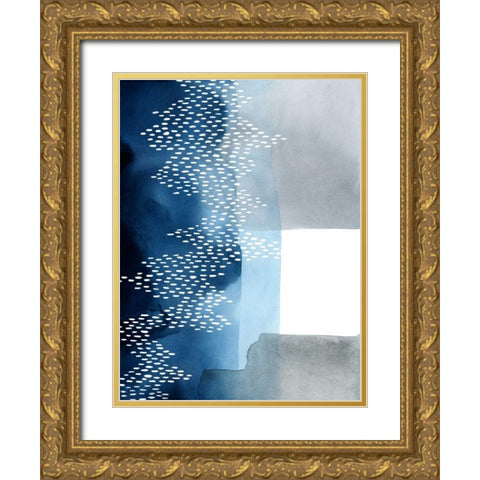 Waterfall Abstract II Gold Ornate Wood Framed Art Print with Double Matting by Popp, Grace