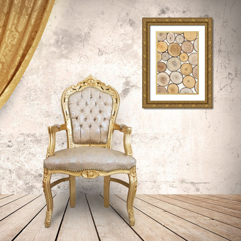 Tree Ring Study I Gold Ornate Wood Framed Art Print with Double Matting by OToole, Tim
