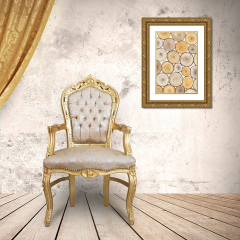 Tree Ring Study II Gold Ornate Wood Framed Art Print with Double Matting by OToole, Tim