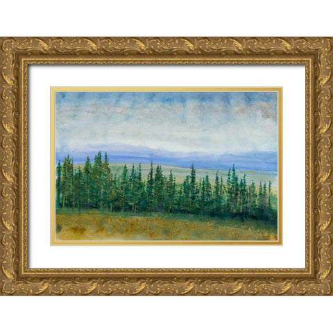 Pine Tops I Gold Ornate Wood Framed Art Print with Double Matting by OToole, Tim