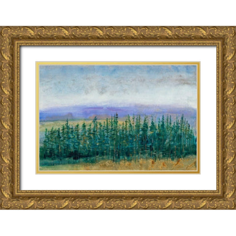Pine Tops II Gold Ornate Wood Framed Art Print with Double Matting by OToole, Tim