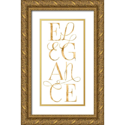 Elegant and Dazzling I Gold Ornate Wood Framed Art Print with Double Matting by Popp, Grace