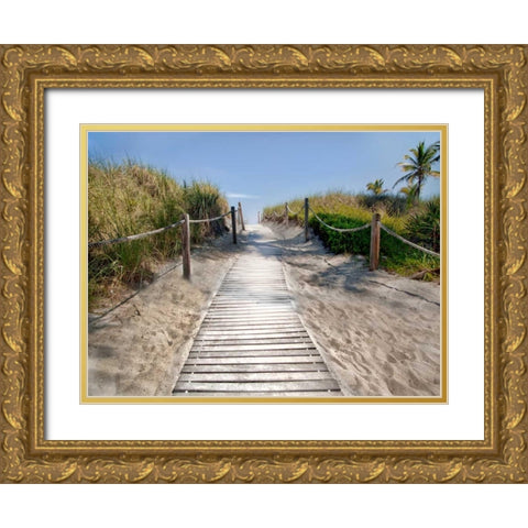 Scene Along the Water IV Gold Ornate Wood Framed Art Print with Double Matting by Miamee, Golie
