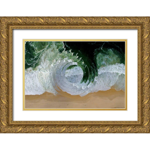 Sea Wave II Gold Ornate Wood Framed Art Print with Double Matting by Wang, Melissa