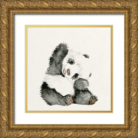 Baby Panda I Gold Ornate Wood Framed Art Print with Double Matting by Wang, Melissa