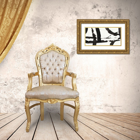 Obsidian Harmony I Gold Ornate Wood Framed Art Print with Double Matting by OToole, Tim