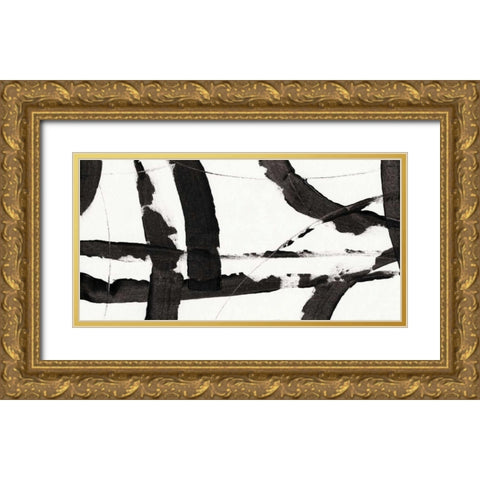 Obsidian Harmony I Gold Ornate Wood Framed Art Print with Double Matting by OToole, Tim
