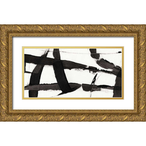 Obsidian Harmony II Gold Ornate Wood Framed Art Print with Double Matting by OToole, Tim