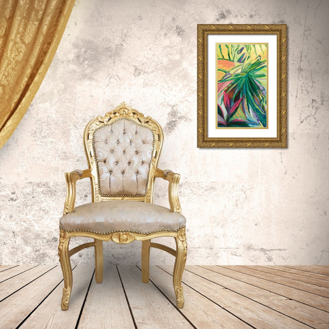 Jardin Abstracto I Gold Ornate Wood Framed Art Print with Double Matting by Wilkins, Suzanne