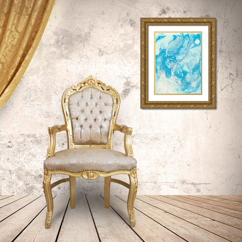 Seeing Blue I Gold Ornate Wood Framed Art Print with Double Matting by Ludwig, Alicia