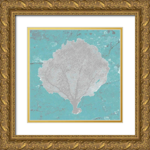 Graphic Sea Fan V Gold Ornate Wood Framed Art Print with Double Matting by Studio W