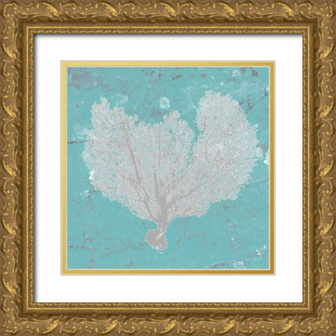 Graphic Sea Fan VI Gold Ornate Wood Framed Art Print with Double Matting by Studio W