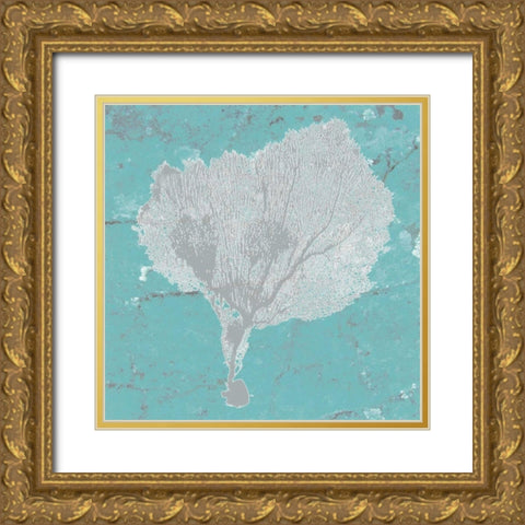 Graphic Sea Fan VIII Gold Ornate Wood Framed Art Print with Double Matting by Studio W