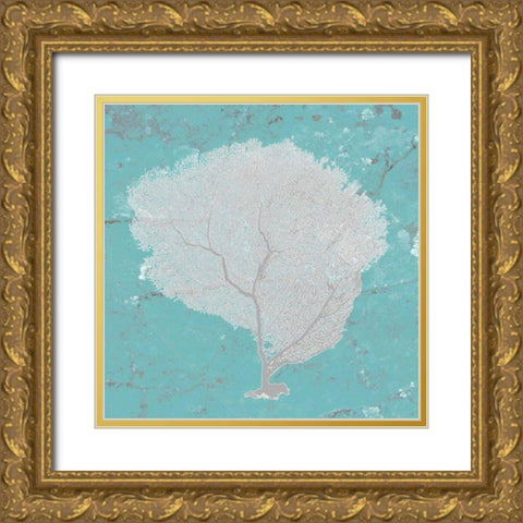 Graphic Sea Fan IX Gold Ornate Wood Framed Art Print with Double Matting by Studio W