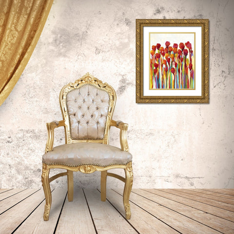 Custom Bursting with Color I Gold Ornate Wood Framed Art Print with Double Matting by OToole, Tim