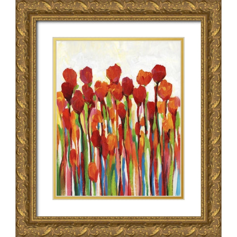 Custom Bursting with Color II Gold Ornate Wood Framed Art Print with Double Matting by OToole, Tim