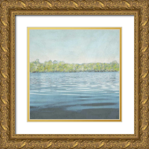 Flat Water II Gold Ornate Wood Framed Art Print with Double Matting by Zarris, Chariklia