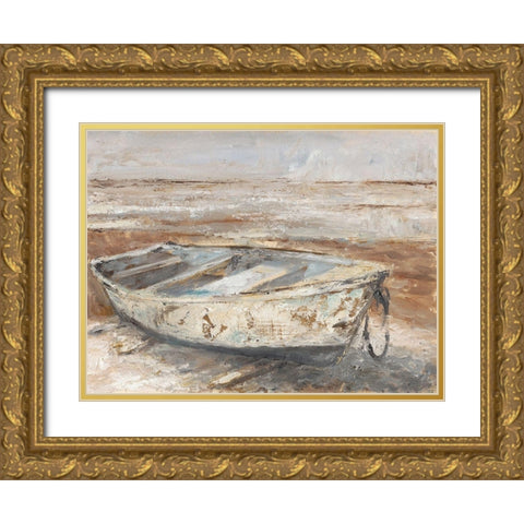 Weathered Rowboat I Gold Ornate Wood Framed Art Print with Double Matting by Harper, Ethan