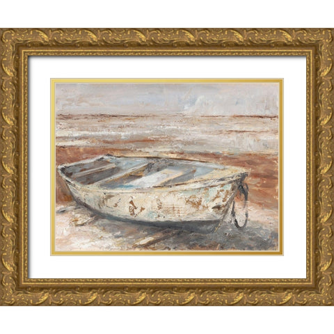 Weathered Rowboat I Gold Ornate Wood Framed Art Print with Double Matting by Harper, Ethan