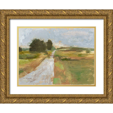 Back Country Road I Gold Ornate Wood Framed Art Print with Double Matting by Harper, Ethan