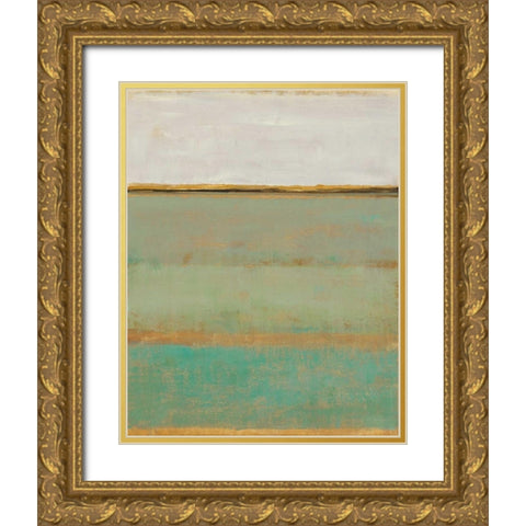 Verdant Field II Gold Ornate Wood Framed Art Print with Double Matting by OToole, Tim