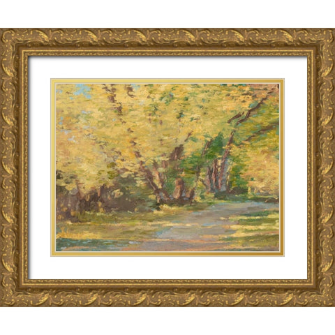 Fall Path I Gold Ornate Wood Framed Art Print with Double Matting by Harper, Ethan