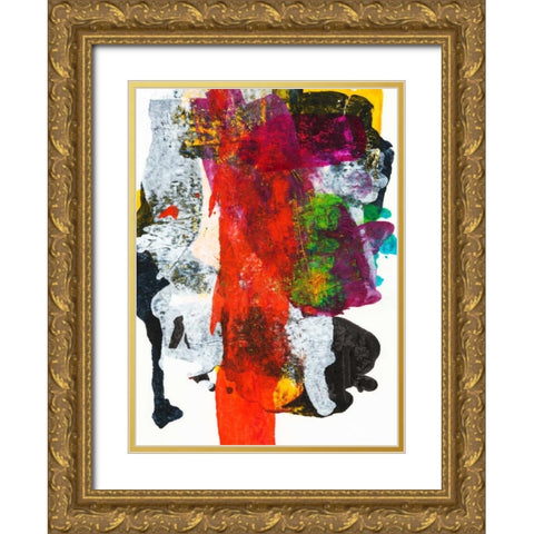 Hana I Gold Ornate Wood Framed Art Print with Double Matting by Fuchs, Jodi