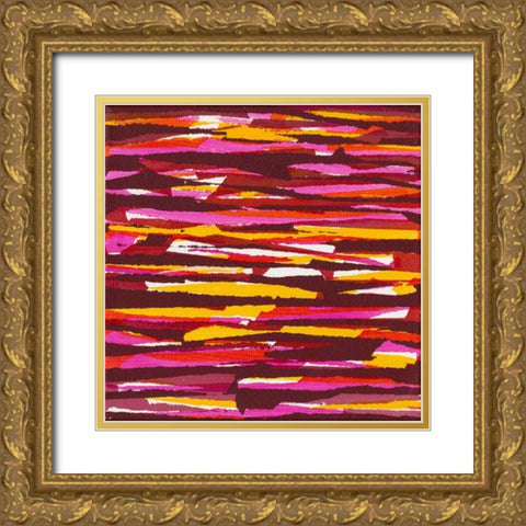 Torn II Gold Ornate Wood Framed Art Print with Double Matting by Fuchs, Jodi