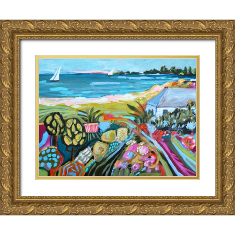Nautical Whimsy I Gold Ornate Wood Framed Art Print with Double Matting by Fields, Karen