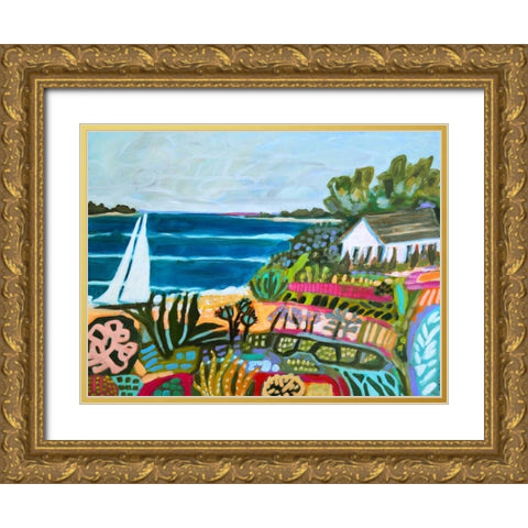 Nautical Whimsy II Gold Ornate Wood Framed Art Print with Double Matting by Fields, Karen