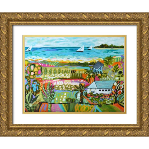 Nautical Whimsy III Gold Ornate Wood Framed Art Print with Double Matting by Fields, Karen