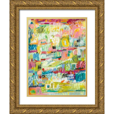 Boho Garden II Gold Ornate Wood Framed Art Print with Double Matting by Fields, Karen