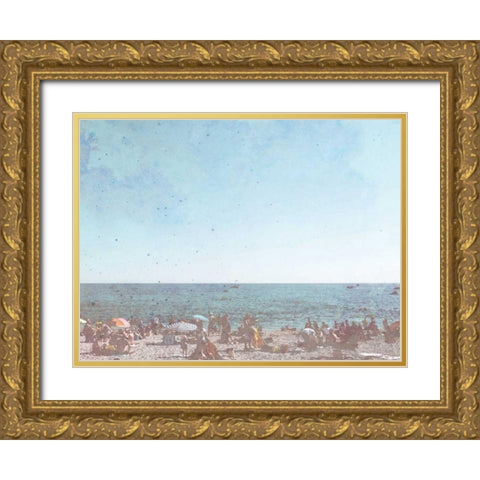 Day at the Beach II Gold Ornate Wood Framed Art Print with Double Matting by Goldberger, Jennifer