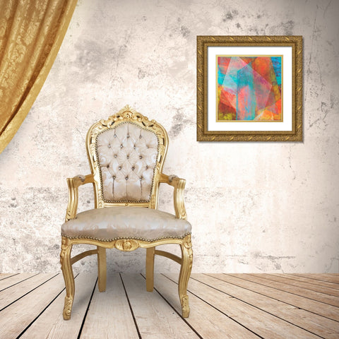Hifi Geometric II Gold Ornate Wood Framed Art Print with Double Matting by Studio W