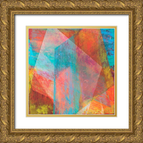 Hifi Geometric II Gold Ornate Wood Framed Art Print with Double Matting by Studio W