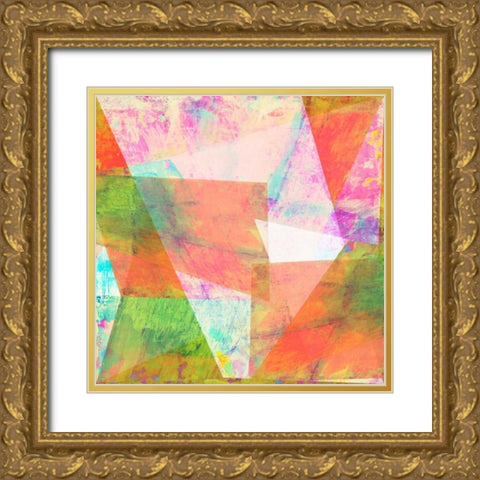 Hifi Geometric III Gold Ornate Wood Framed Art Print with Double Matting by Studio W