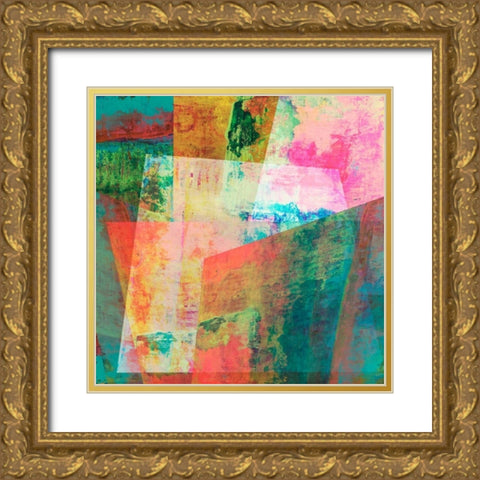 Hifi Geometric IV Gold Ornate Wood Framed Art Print with Double Matting by Studio W